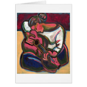 Leah joue la guitare