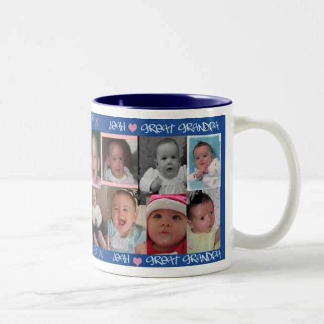 Leah Loves Great-Grandpa Two-Tone Coffee Mug (Right)