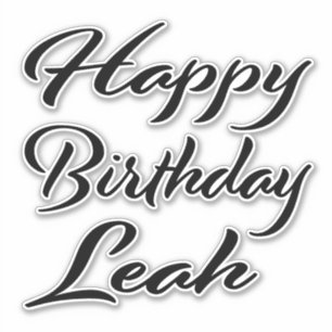 Leah Nom Prénom Anniversaire de Black Sticker