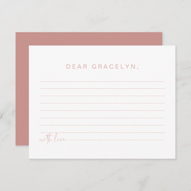 LEAH Pastel Children's Time Capsule Enclosure Card (Front/Back)