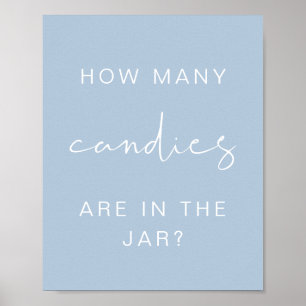 LEAH Pastel Combien de bonbons Baby shower Poster