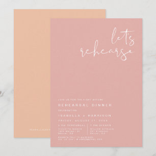 LEAH Vibrant Bright Pastel Spring Rehearsal Dinner Invitation