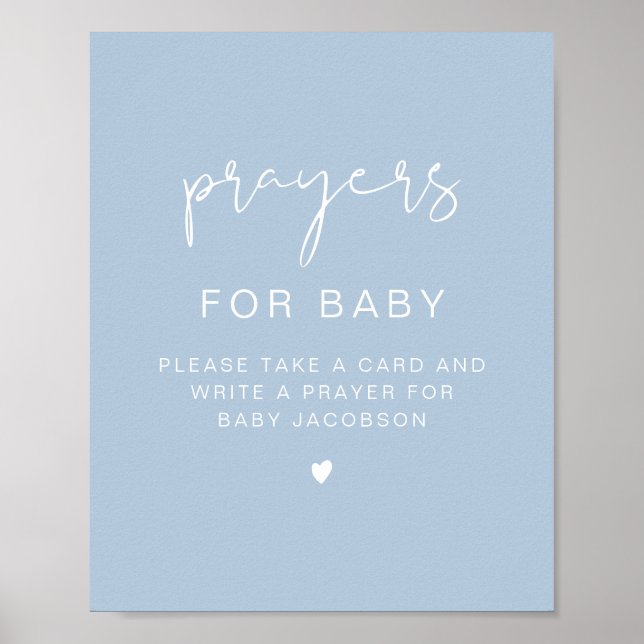LEAH Vibrant Pastel Baby Shower Prayers for Baby Poster (Front)