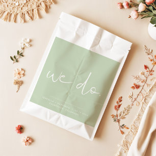 LEAH Vibrant Pastel Green Spring We Do Wedding Favour Bag