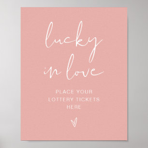 LEAH Vibrant Pastel Pink Bright Lucky in Love Sign