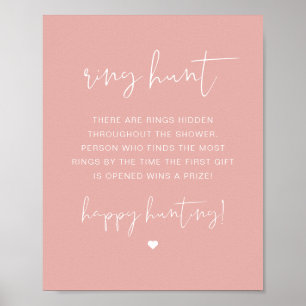 LEAH Vibrant Pastel Ring Hunt Bridal Shower Game Poster