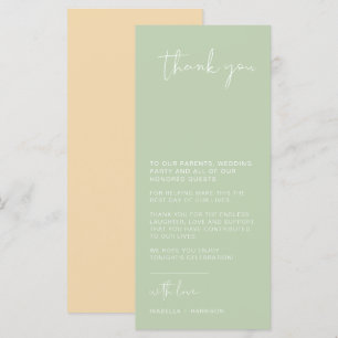 LEAH Vibrant Pastel Spring Table Thank You Card