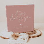 LEAH Vibrant Pretty Pastel Pink Wedding Photo  Binder<br><div class="desc">This minimalist wedding album features an edgy handwritten font and a modern minimalist design and the phrase, "it was always you" with a vibrant pastel pink and white colour combination. Easily change the background and font colour to match your event colour scheme and add your names and dates to the...</div>