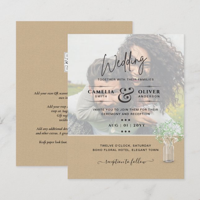 LeahG BUDGET Gypsophila PHOTO OVERLAY Wedding (Front/Back)