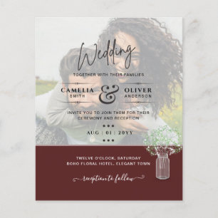 LeahG BUDGET Gypsophila PHOTO OVERLAY Wedding Flye Flyer