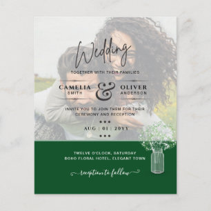 LeahG BUDGET Gypsophila PHOTO OVERLAY Wedding Flyer