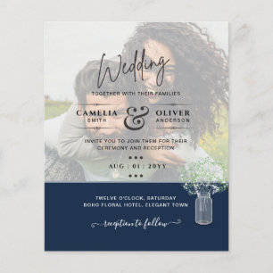 LeahG BUDGET Gypsophila PHOTO OVERLAY Wedding Flyer