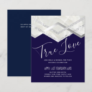 LeahG Budget Navy Silver Deco Wedding