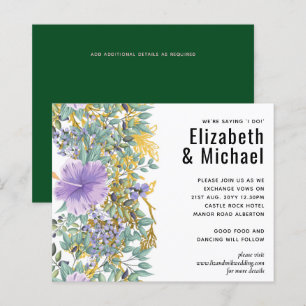 LeahG Budget Purple Floral Gold Wedding