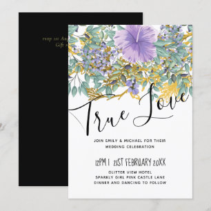 LeahG Budget Purple Floral Gold Wedding