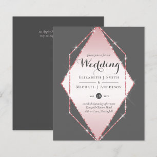 LeahG Budget Rosegold Glitter Grey Wedding