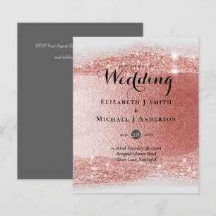 LeahG Budget Rosegold Glitter Grey Wedding