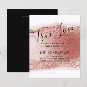 LeahG Budget Rosegold Glitter Grey Wedding