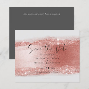 LeahG Budget Rosegold Glitter Grey Wedding