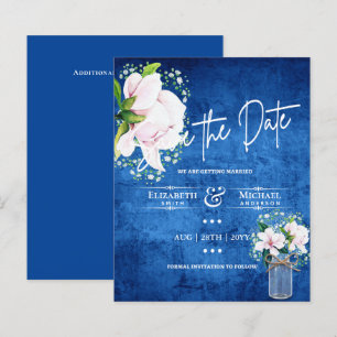 LeahG BUDGET Save The Date Pink Magnolias