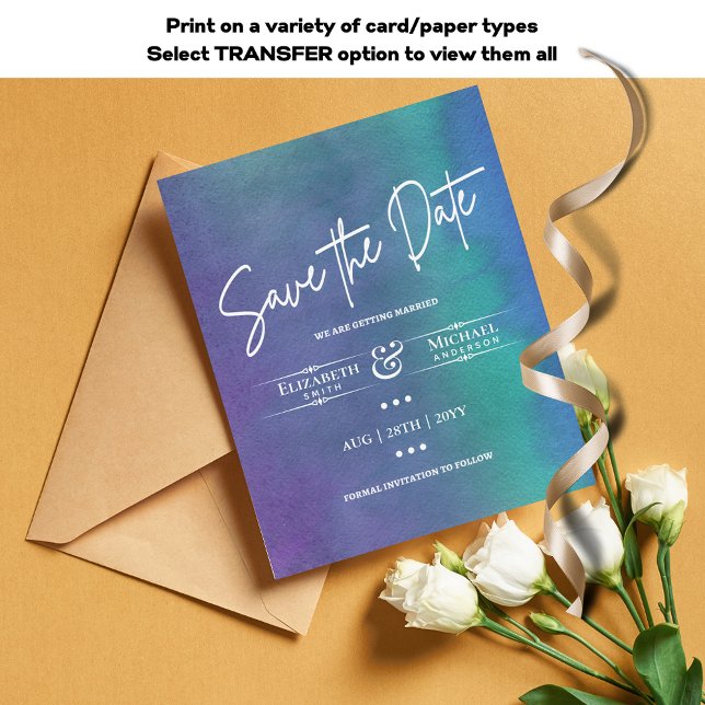 LeahG BUDGET Save The Date Purple Teal (Creator Uploaded)