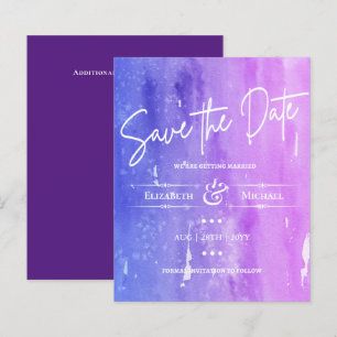 LeahG BUDGET Save The Date Watercolor Purple