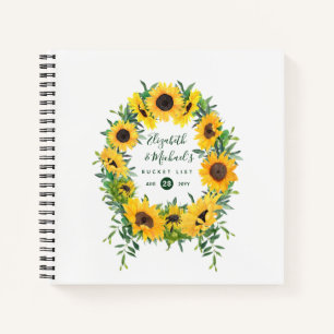 LeahG Budget Sunflowers Wreath BUCKET LIST Journal