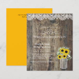 LeahG Budget Wedding RECEPTION Rustic Sunflowers