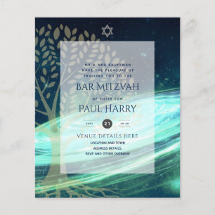 LeahG Elegant Chic Bar Mitzvah Jewish Torah Chic Flyer