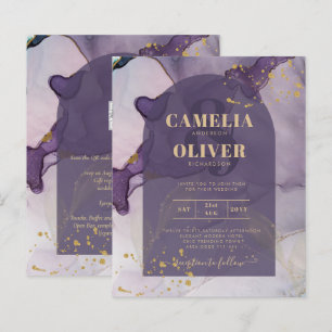LeahG Ink Ombre Purple Lavender Gold Wedding
