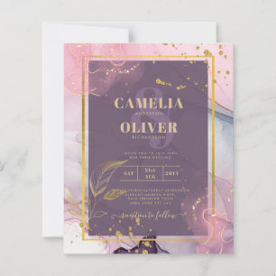 LeahG® Lavender INK Mauve Purple Gold Wedding