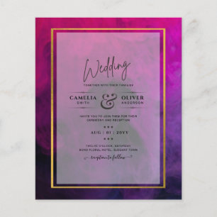 LeahG Magenta Plum Purple INK Wedding INVITE Flyer