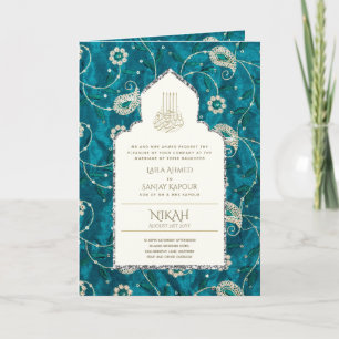 LeahG Paisley Ornate Islamic Muslim Wedding Invite