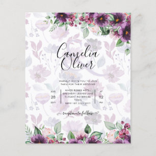 LeahG Plum Purple Berry Floral Wedding Fall Winter Flyer