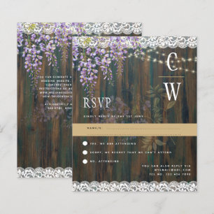LeahG Purple WISTERIA Rustic Lace Wedding