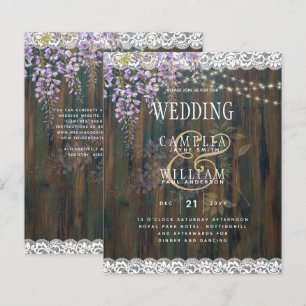 LeahG Purple WISTERIA Rustic Lace Wedding