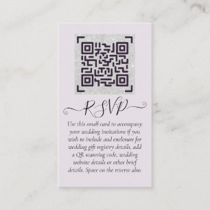 LeahG RSVP QR Code PHOTO Details Wedding Card