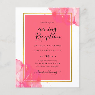 LeahG Salmon PINK GOLD WEDDING Alcohol Ink Flyer