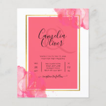 LeahG Salmon PINK GOLD WEDDING Alcohol Ink