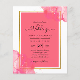 LeahG Salmon PINK GOLD WEDDING Alcohol Ink Flyer
