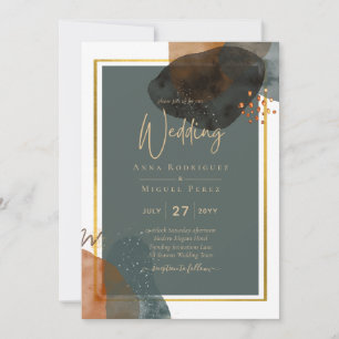 Leahg TEAL EARTH TONES WEDDING INVITE QR Code