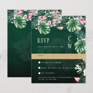 LeahG Tropical Green Pink Botanical Wedding