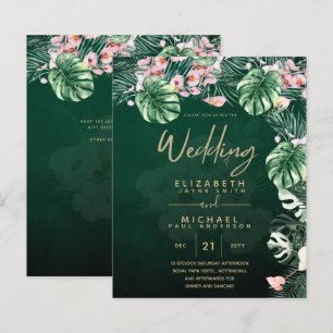 LeahG Tropical Green rose Mariage de feuille flora