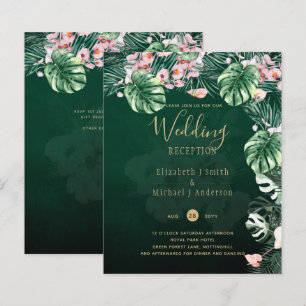 LeahG Tropical Green rose Mariage de feuille flora