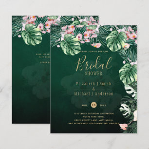 LeahG Tropical Green rose Mariage de feuille flora