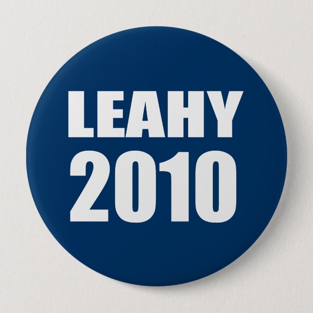 LEAHY 2010 4 INCH ROUND BUTTON (Front)