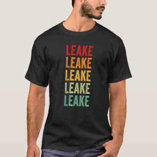 Leake County Mississippi Rainbow Text T-Shirt