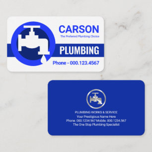 Leaking Faucet Blue Waves Business Card