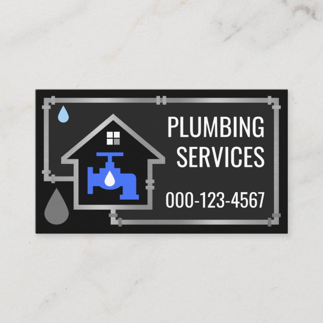 Leaking Home Piping Frame Business Card (Front)