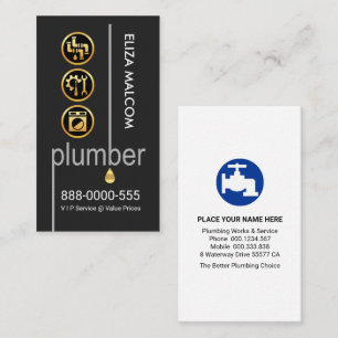 Leaking Plumber Pipeline Plumbing Business Card